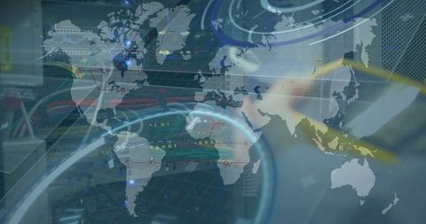 Global Data Network Visualization in Modern Server Room Environment - Download Free Stock Images Pikwizard.com