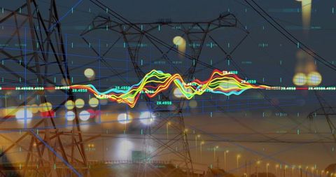 Data visualization overlay on urban energy infrastructure