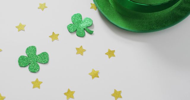 Shamrocks and Stars Decor for St. Patrick's Day Celebration - Download Free Stock Images Pikwizard.com