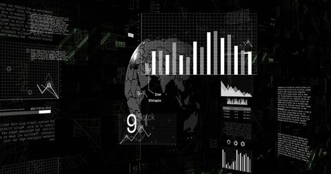 digital financial data processing over global network - Download Free Stock Images Pikwizard.com