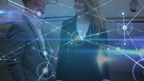 Business Professionals in Digital Interface Concept