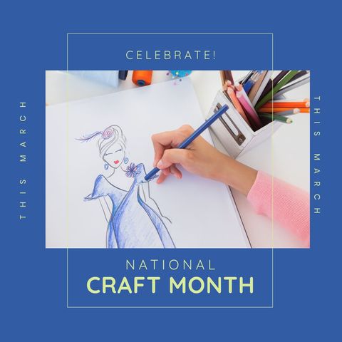 celebrating creativity during national craft month - Download Free Stock Templates Pikwizard.com
