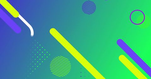 Vibrant Abstract Shapes on Gradient Green Background - Download Free Stock Images Pikwizard.com