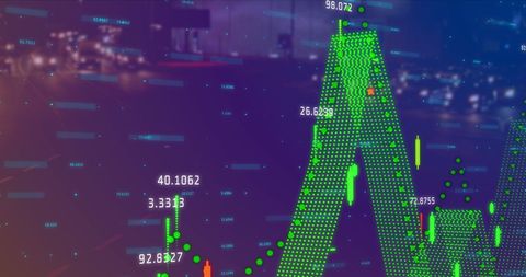 Dynamic Financial Growth with Digital Graph Layers - Download Free Stock Images Pikwizard.com