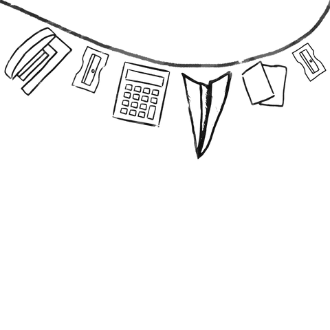 transparent hand-drawn school supplies garland clipart - Download Free Stock Videos Pikwizard.com