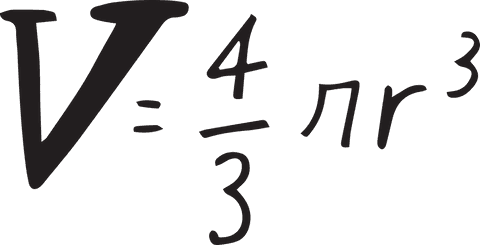 transparent formula for sphere volume with greek letter and exponent - Download Free Stock Videos Pikwizard.com