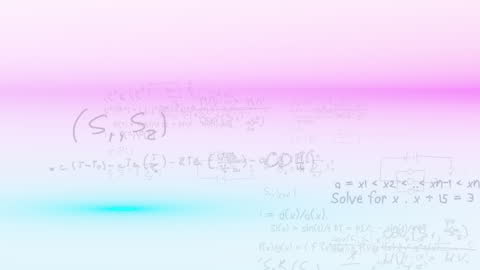 Abstract Mathematical Calculations on Gradient Background