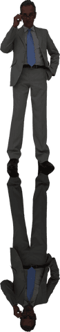 transparent businessman in glasses with reflection standing confidently - Download Free Stock Videos Pikwizard.com