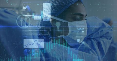 Healthcare worker embracing cutting-edge medical technology