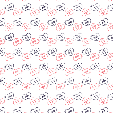 Repeating Red and Blue Hearts Pattern on Transparent Background - Download Free Stock Videos Pikwizard.com