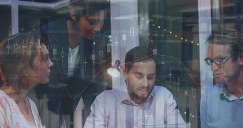 Collaborative Data Analysis with Digital Overlay in Modern Office