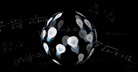 innovative science problem solving with spinning globe of ideas - Download Free Stock Images Pikwizard.com