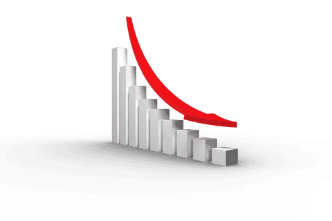 transparent business decline with red arrow on bar chart - Download Free Stock Videos Pikwizard.com