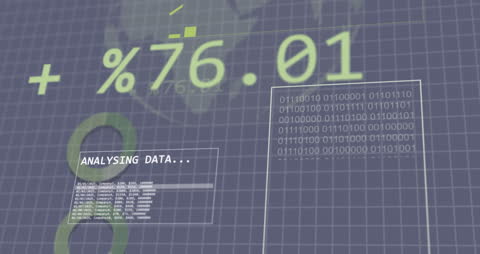 Binary Codes And Trading Graphics With Digital Data Overlay