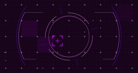 Futuristic Digital Interface with Glowing Purple Scope - Download Free Stock Images Pikwizard.com