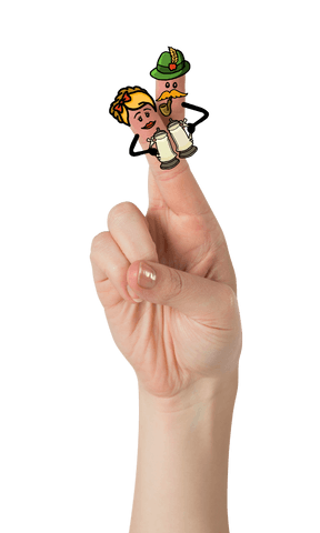 Transparent Oktoberfest Finger Puppets with Beer Illustration - Download Free Stock Videos Pikwizard.com