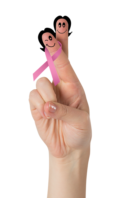 Smiling Fingers Holding Pink Ribbon on Transparent Background - Download Free Stock Videos Pikwizard.com