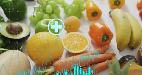 Animating Data Visualization over Fresh Organic Produce