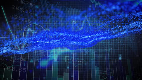 Animation showcasing digital data processing within a framework of binary coding. The blue visuals create a futuristic ambiance perfect for presentations on technology, computer science, or biological data, serving as a metaphor for innovation and connectivity in digital interfaces.