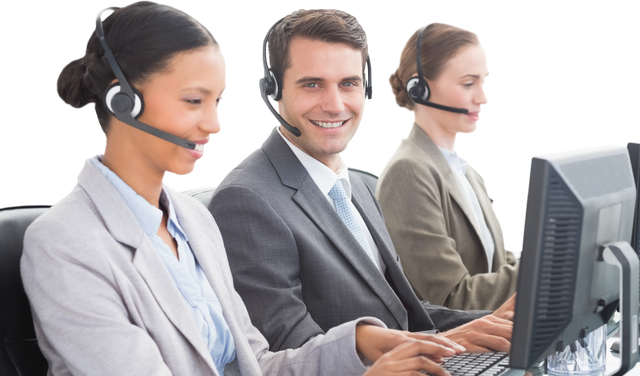 Transparent Office Team Providing Customer Support - Download Free Stock Videos Pikwizard.com