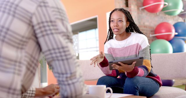 Coach Discussing Fitness Plan with Client During Consultation - Download Free Stock Images Pikwizard.com