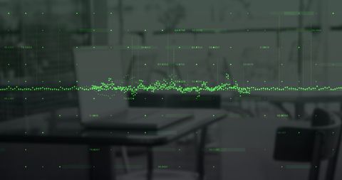 digital composite of electric green financial data in empty office - Download Free Stock Images Pikwizard.com