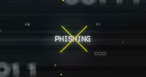 Digital Warning Phishing Alert with Glitch Effects - Download Free Stock Images Pikwizard.com