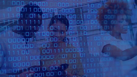 Binary Code Watching Collaboration of Coworkers in Office