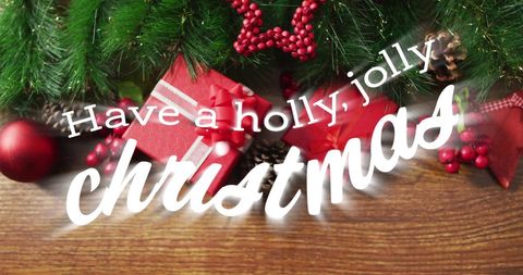 Festive Christmas Message with Decorations Background - Download Free Stock Images Pikwizard.com