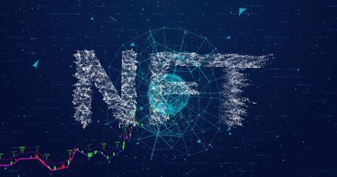 Digital Art NFT Network with Growth Chart Overlay - Download Free Stock Images Pikwizard.com