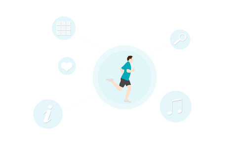 Male Runner Illustration with Fitness Icons on Transparent Background - Download Free Stock Videos Pikwizard.com