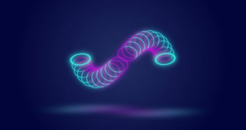 Colorful Spiraling Neon Circles on Navy Background - Download Free Stock Images Pikwizard.com
