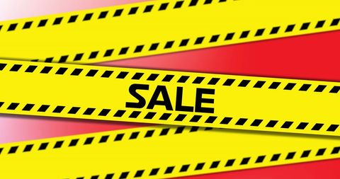 Bright Sale Banner with Yellow Banners and Red Background - Download Free Stock Images Pikwizard.com