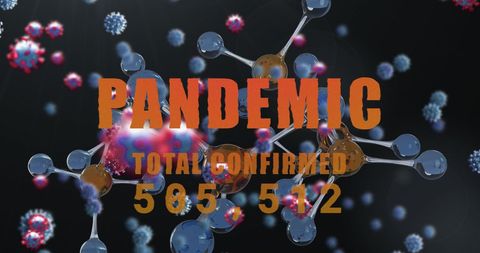 Coronavirus Pandemic Digital Representation with Total Confirmed Text - Download Free Stock Images Pikwizard.com