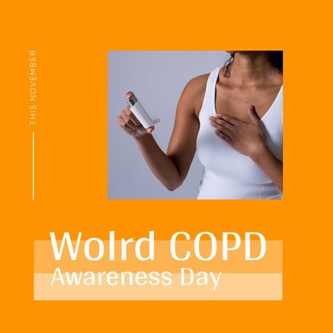 world copd awareness day campaign with inhaler and healthcare focus - Download Free Stock Templates Pikwizard.com