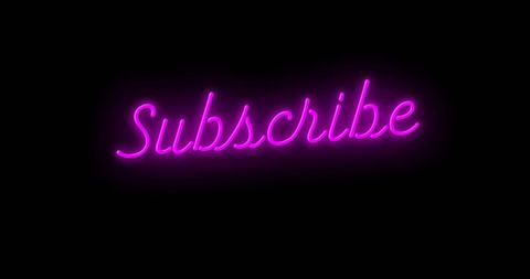 Pink Neon Subscribe Text on Black Background - Download Free Stock Images Pikwizard.com