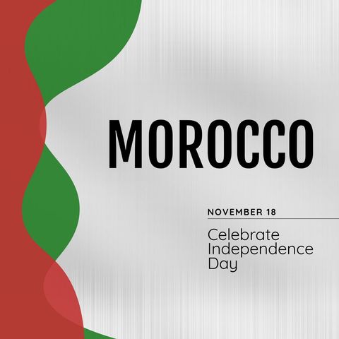 Morocco independence day celebration banner