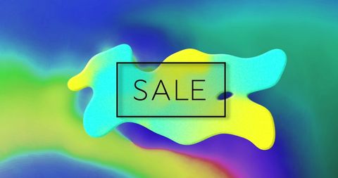 Colorful Abstract Sale Banner with Blended Neon Tones