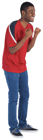 excited african american football fan cheering in transparent background - Download Free Stock Videos Pikwizard.com