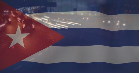 Financial Data Technology Overlapping Cuban Flag
