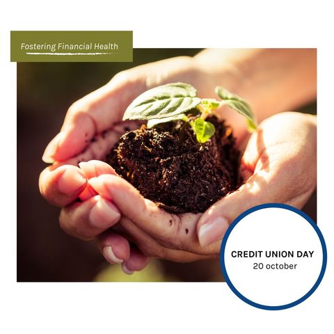 Credit Union Day Celebration with Seedling Symbolism - Download Free Stock Templates Pikwizard.com