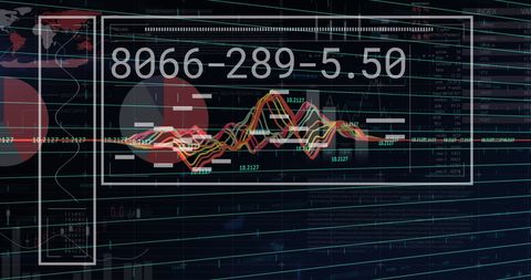 Futuristic Data Visualization with Interactive Charts and Numbers - Download Free Stock Images Pikwizard.com