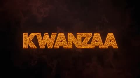 KWANZAA Animated Opener with Glowing Tribal Pattern on Smoky Amber Backdrop