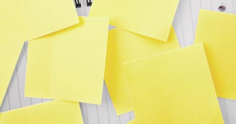 Blank Yellow Sticky Notes on White Surface for Reminders - Download Free Stock Images Pikwizard.com