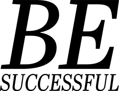 Be successful text with transparent background