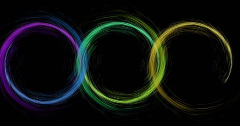 Colorful Swirling Light Trails on Black Background - Download Free Stock Images Pikwizard.com