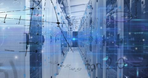 Abstract Data Innovation in a Modern Server Room - Download Free Stock Images Pikwizard.com