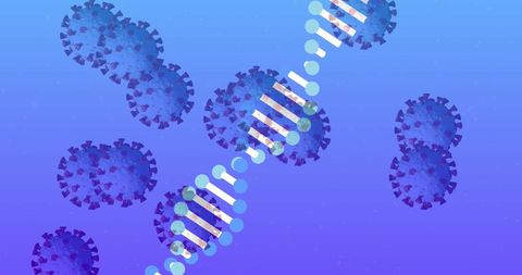 3D Illustration of Coronavirus with Rotating DNA Strand - Download Free Stock Images Pikwizard.com
