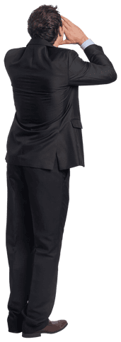 back view businessman shouting transparent background - Download Free Stock Videos Pikwizard.com