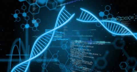 Futuristic DNA Analysis and Data Technology Integration - Download Free Stock Images Pikwizard.com